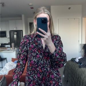 Ann Taylor Floral Long Sleeve Blouse